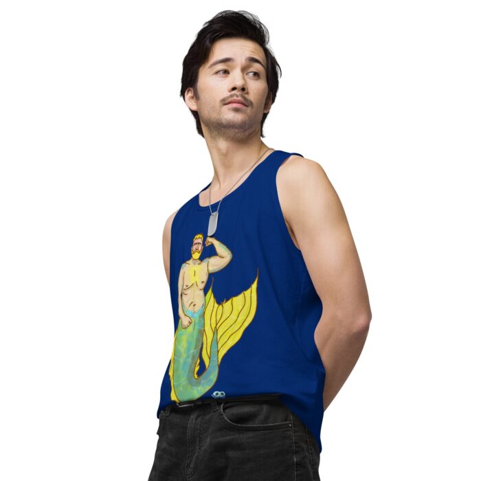 Men’s premium tank top - MerCub Yellow - Image 9