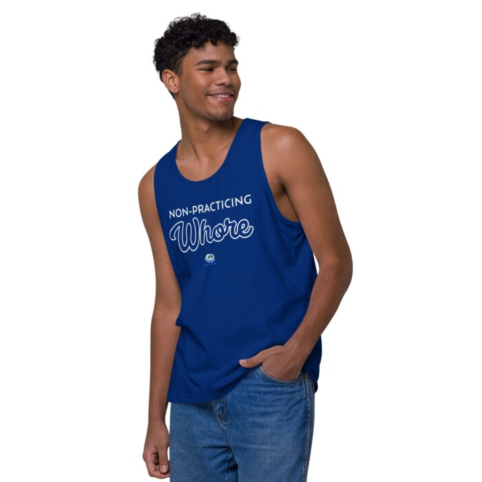 Men’s premium tank top - Non-Practicing Whore - Image 7