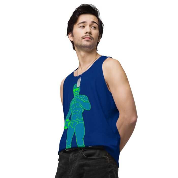 Men’s premium tank top - Pop Art Soccer Player - Image 10