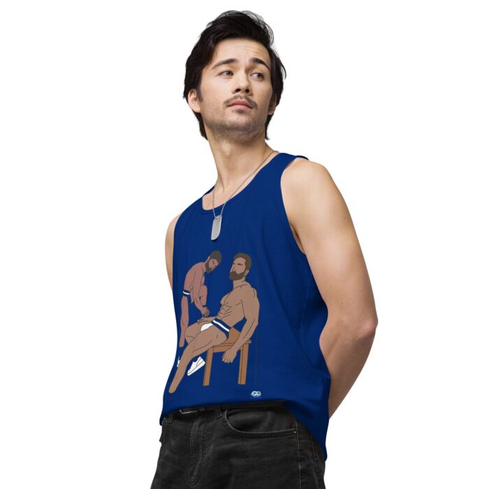 Men’s premium tank top - Steam Room Couple - Image 10