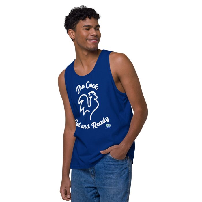 Men’s premium tank top - The Cock, Hot and Ready - Image 7