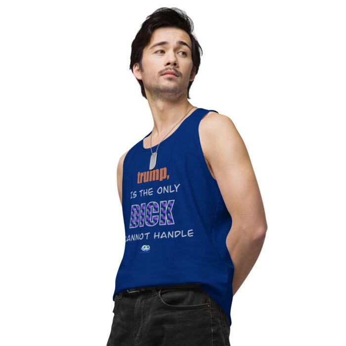 Men’s premium tank top - trump is a dick - Image 9
