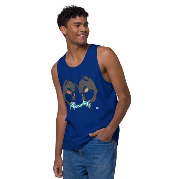 Men’s premium tank top - Tug of War - Image 8