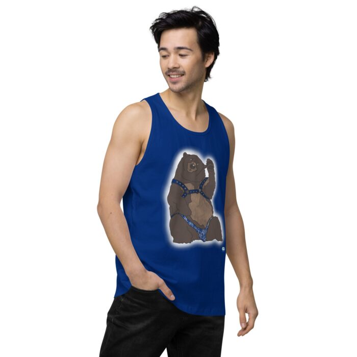 Men’s premium tank top - Disco Bear - Image 9