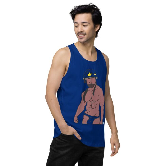 Men’s premium tank top - Fireman - Image 9