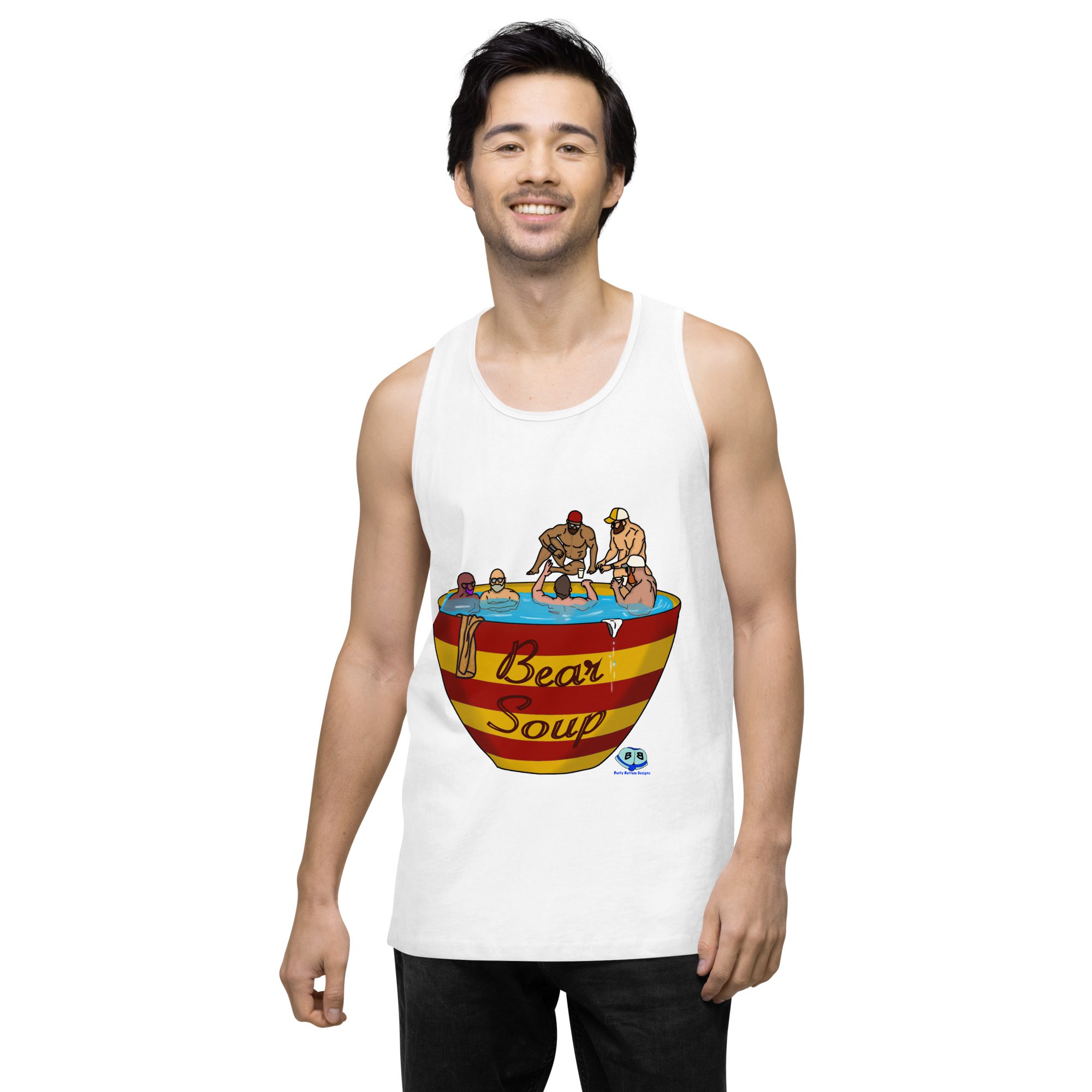Men’s premium tank top - Bear Soup - Image 26