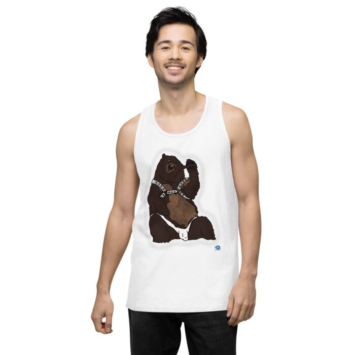 Men’s premium tank top - Disco Bear - Image 62