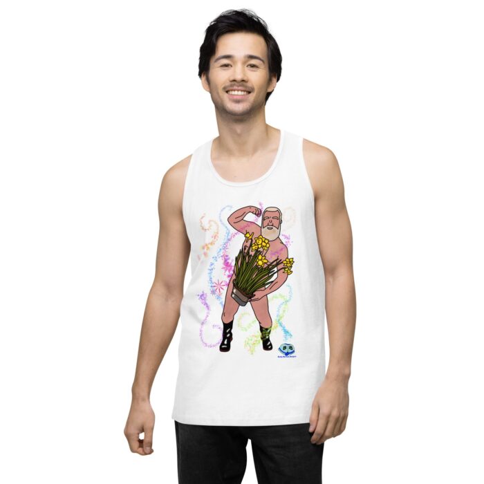 Men’s premium tank top - Flower Power - Image 62