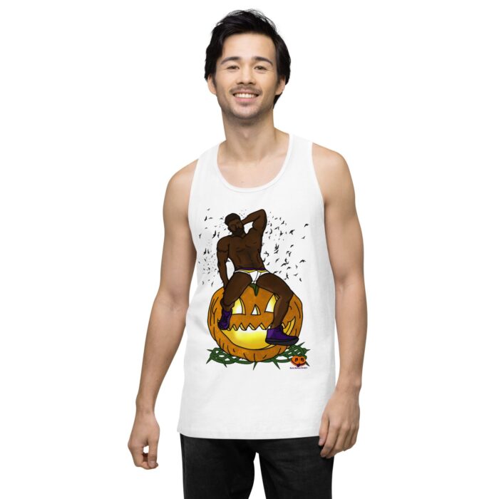 Men’s premium tank top - Jack O Lantern - Image 26