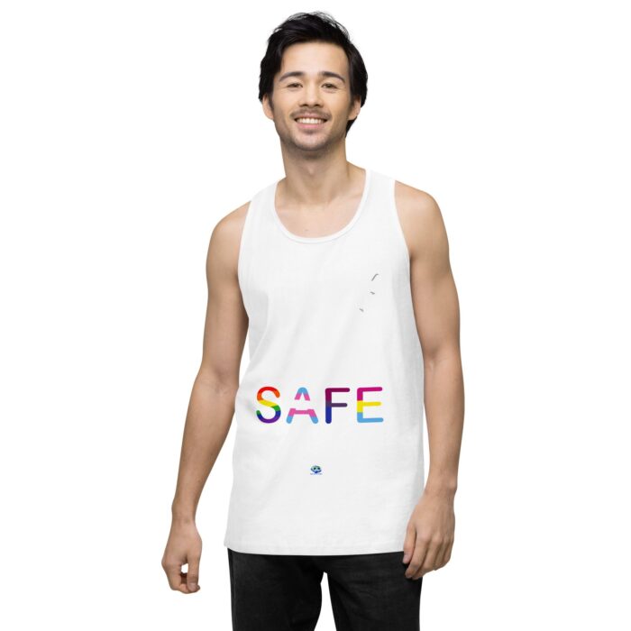 Men’s premium tank top - Safe with me - Image 62