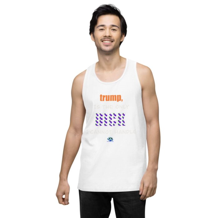 Men’s premium tank top - trump is a dick - Image 62