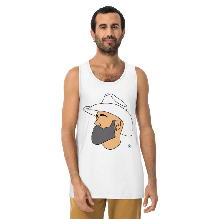 Men’s premium tank top - Bearded Cowboy - Image 25