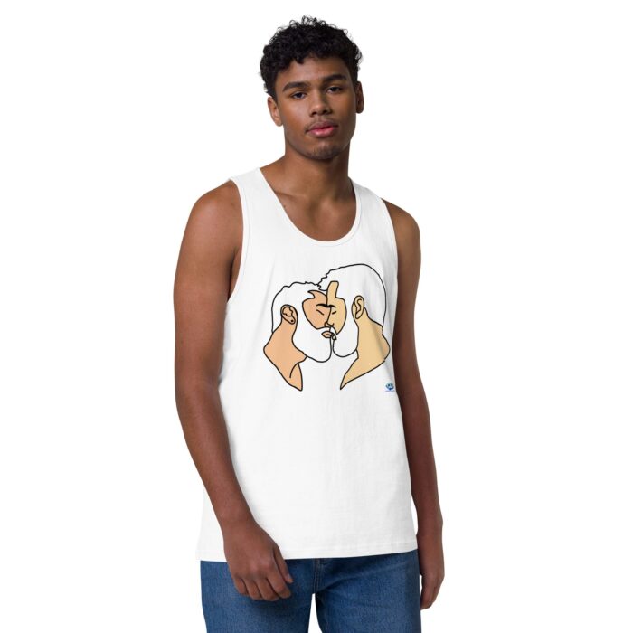 Men’s premium tank top - Bearded Kiss - Image 25