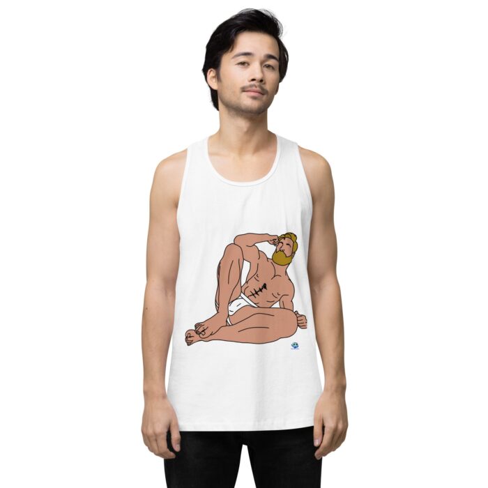 Men’s premium tank top - Blonde in Jock - Image 25