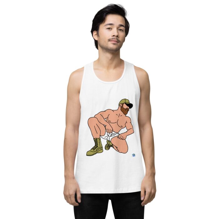 Men’s premium tank top - Combat Boots - Image 25