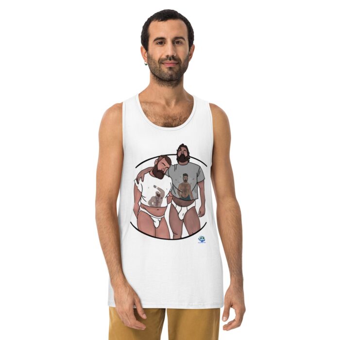 Men’s premium tank top - Cropped - Image 13