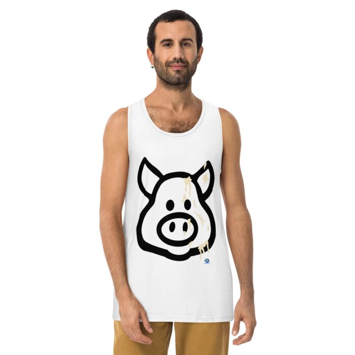 Men’s premium tank top - Cum Pig - Image 13