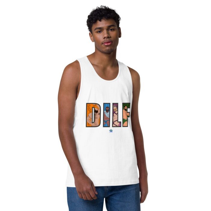 Men’s premium tank top - DILF Cutout - Image 25