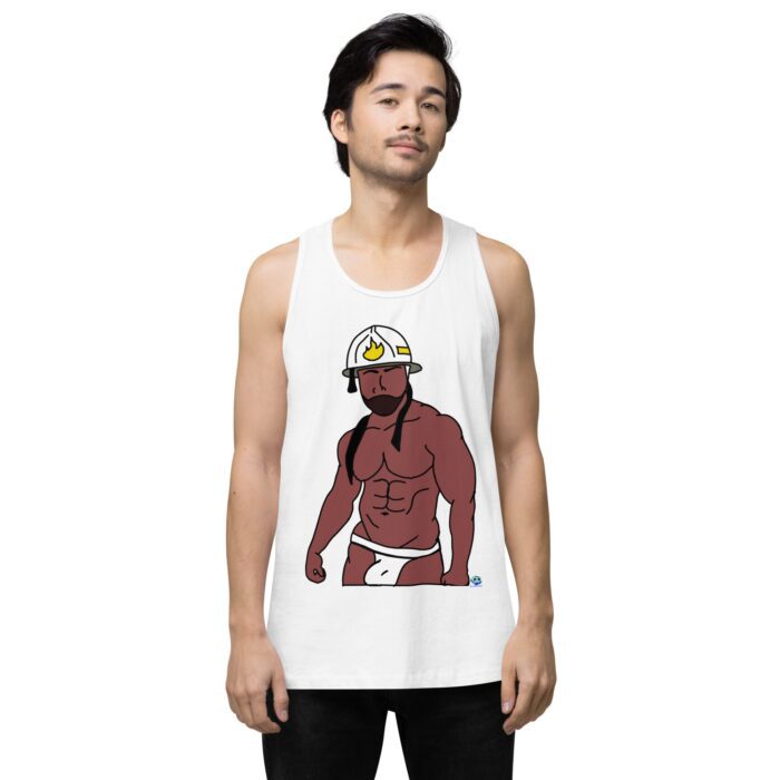 Men’s premium tank top - Fireman - Image 61