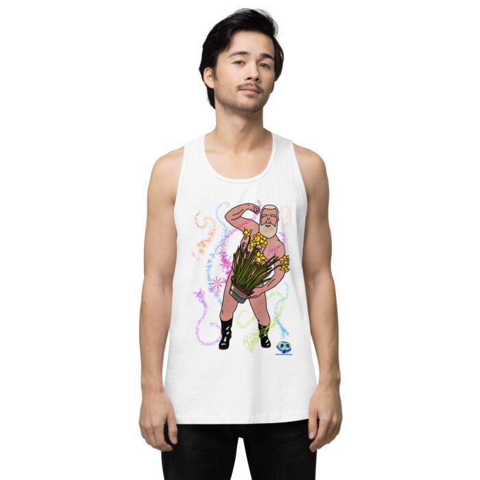 Men’s premium tank top - Flower Power - Image 61