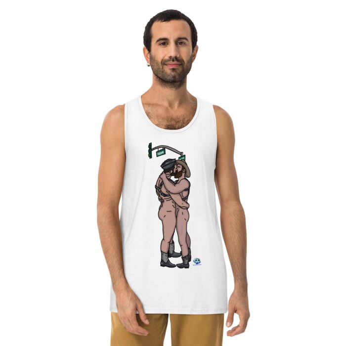 Men’s premium tank top - Folsom Kiss - Image 25