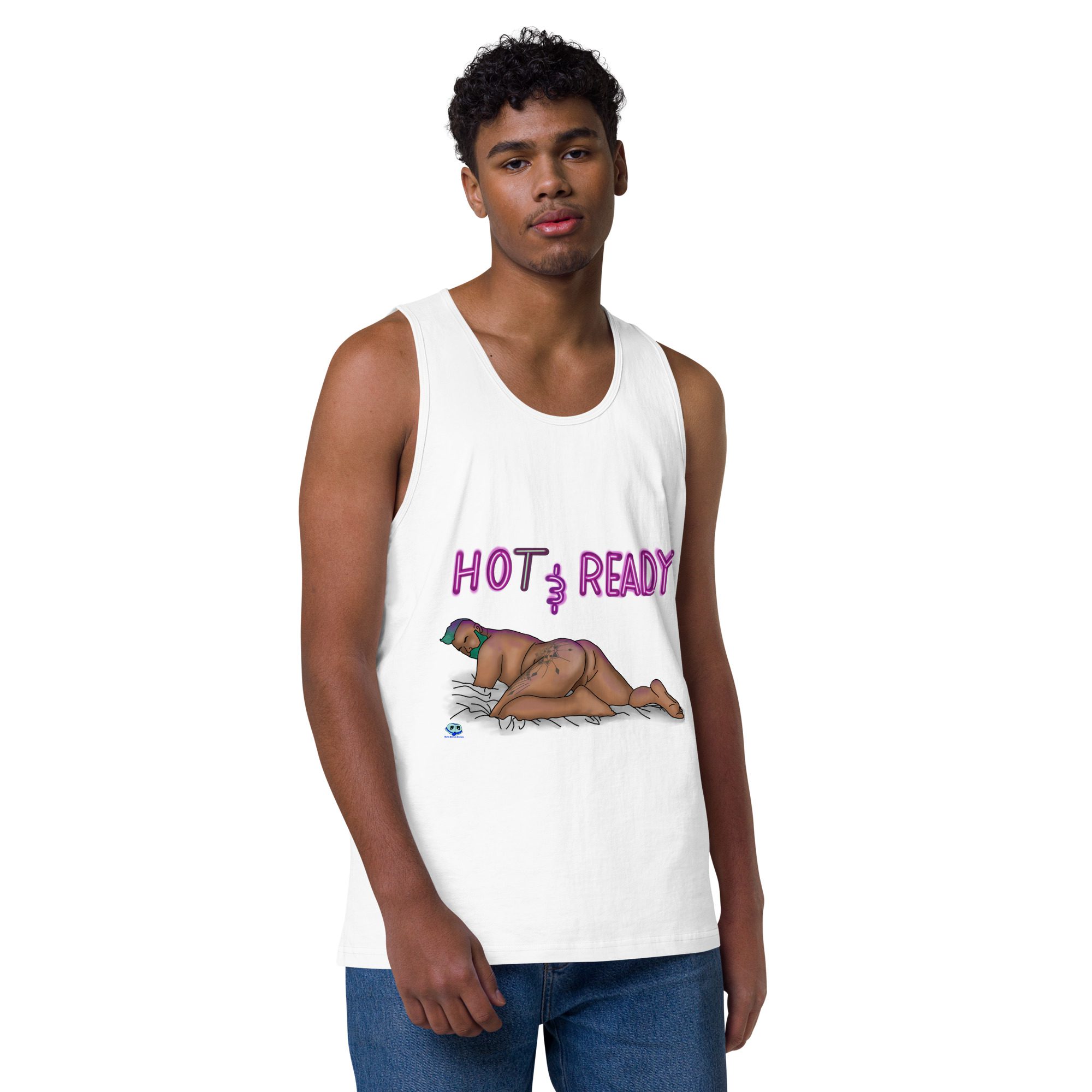 Men’s premium tank top - Hot and Ready - Image 25