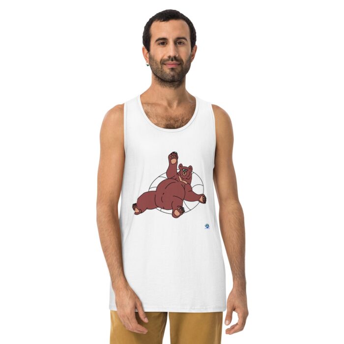 Men’s premium tank top - Inner Tube Bear - Image 13
