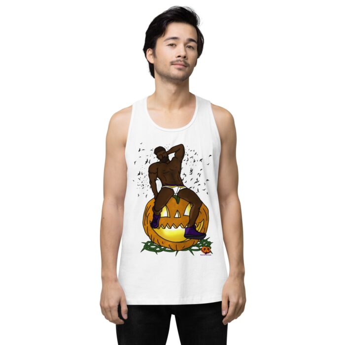 Men’s premium tank top - Jack O Lantern - Image 25
