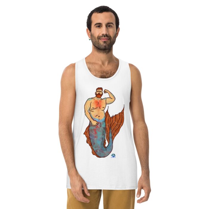Men’s premium tank top - MerCub Orange - Image 13