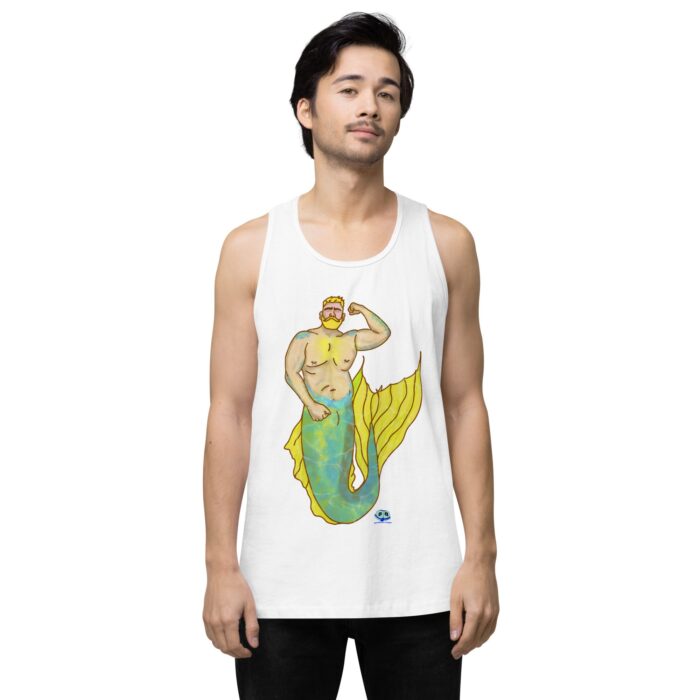 Men’s premium tank top - MerCub Yellow - Image 61