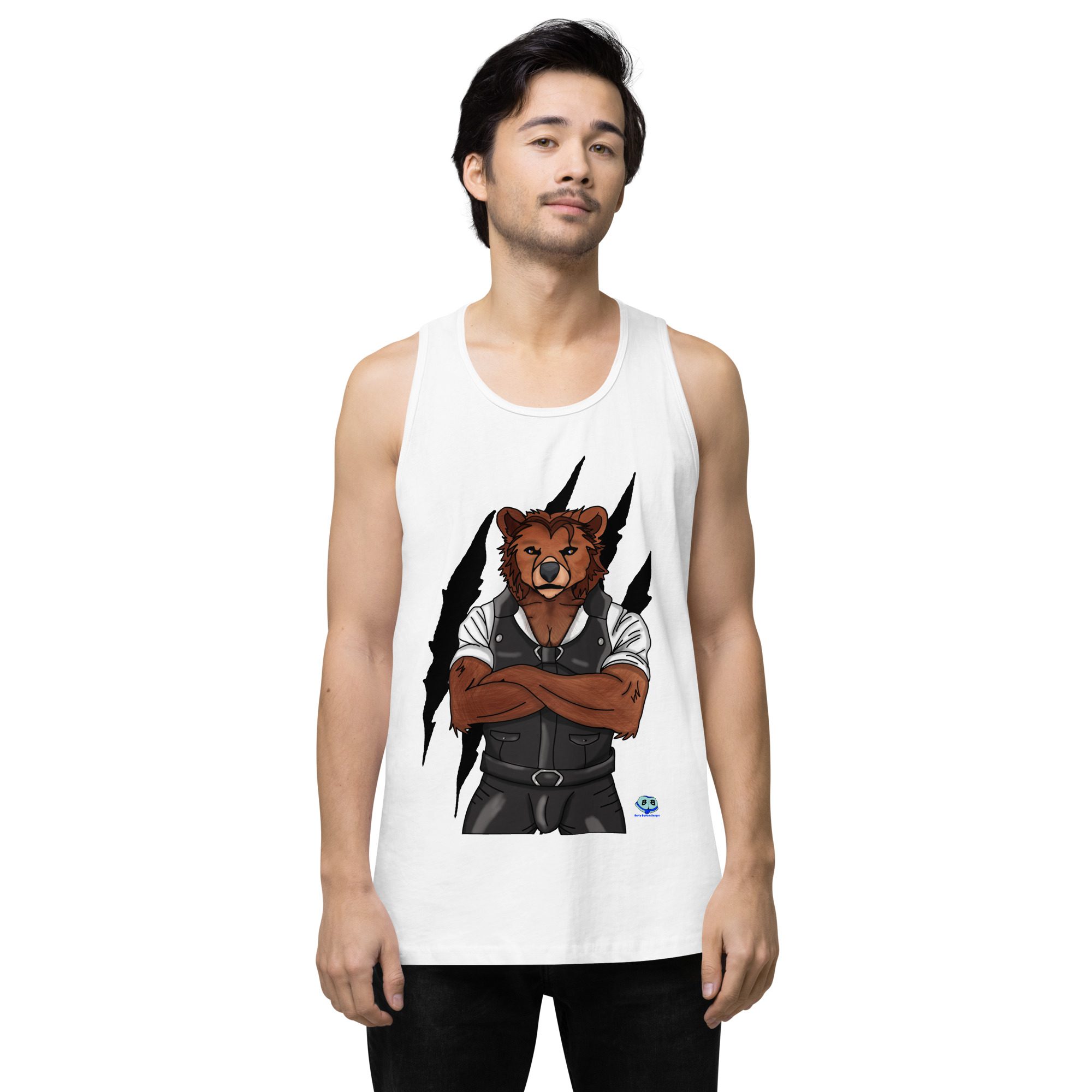 Men’s premium tank top - Mr. Bear - Image 25