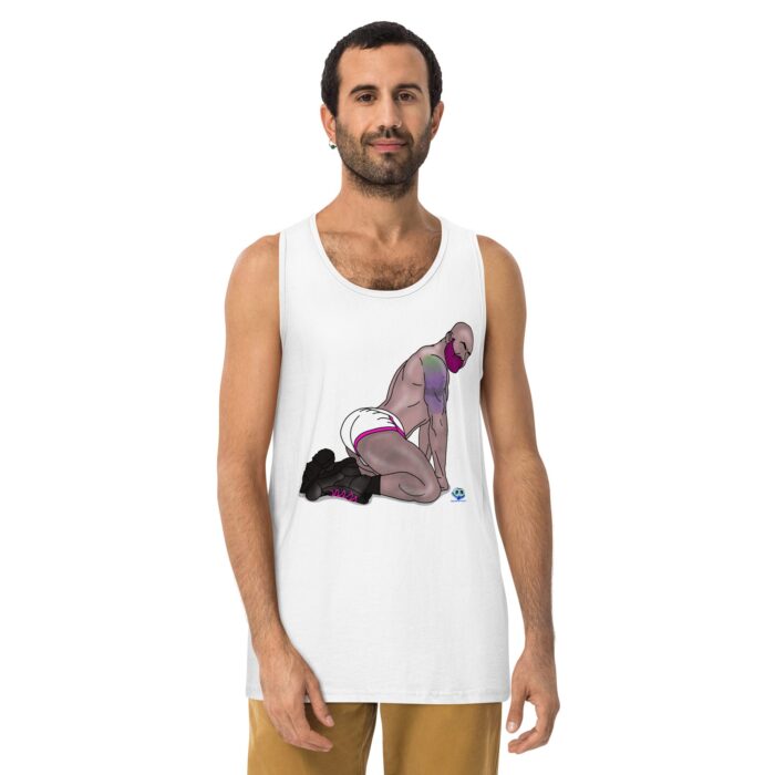 Men’s premium tank top - Pink and Pierced - Image 25