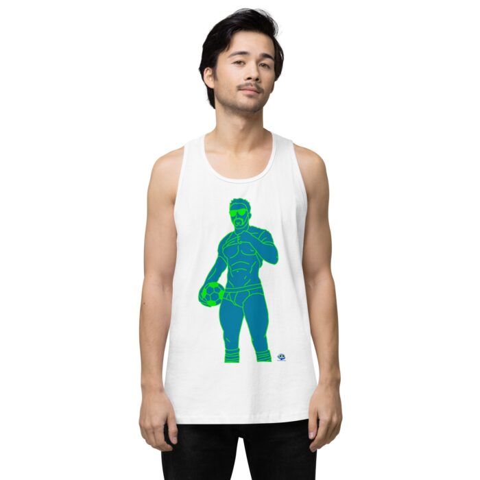 Men’s premium tank top - Pop Art Soccer Player - Image 61
