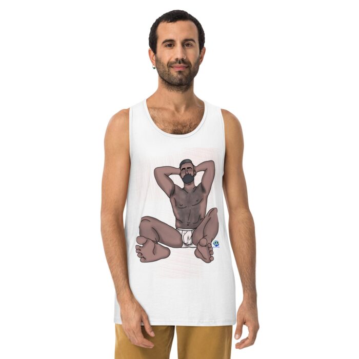 Men’s premium tank top - Salt and Pepper - Image 25