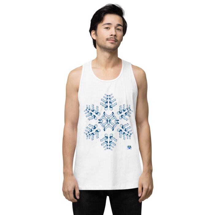 Men’s premium tank top - Snowflake - Image 25