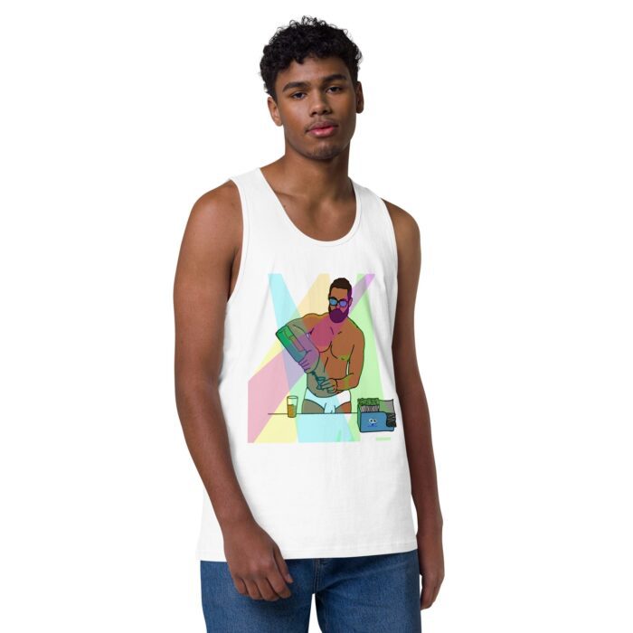 Men’s premium tank top - The Bartender - Image 49