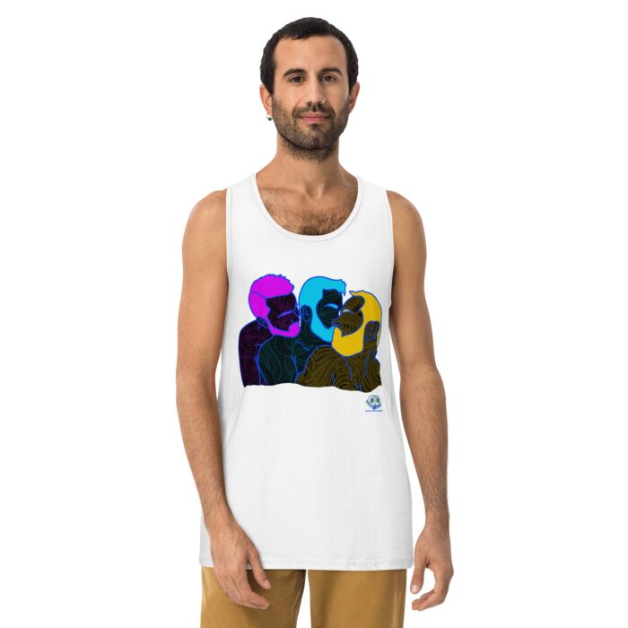Men’s premium tank top - Throuple Pop Art - Image 25
