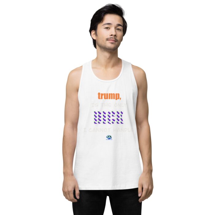 Men’s premium tank top - trump is a dick - Image 61