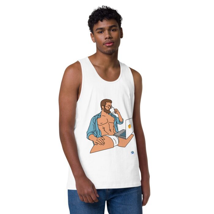 Men’s premium tank top - Work from Home - Image 49