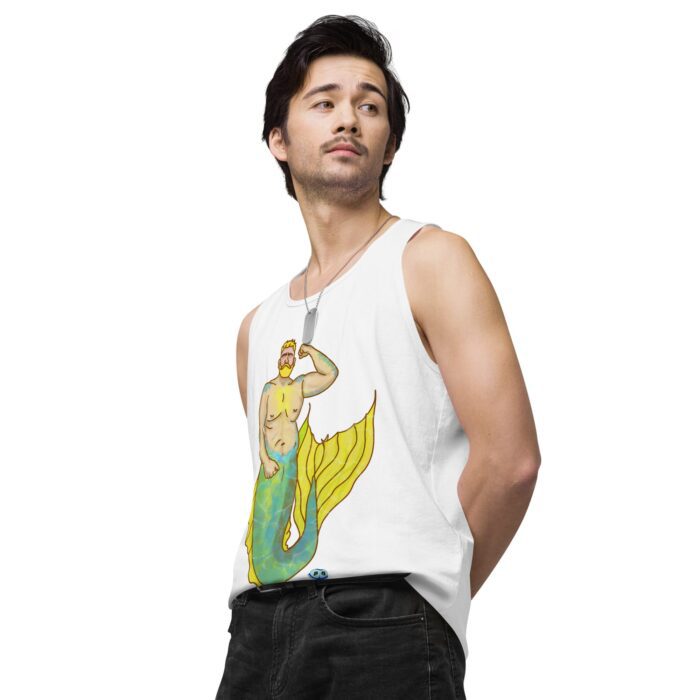 Men’s premium tank top - MerCub Yellow - Image 64