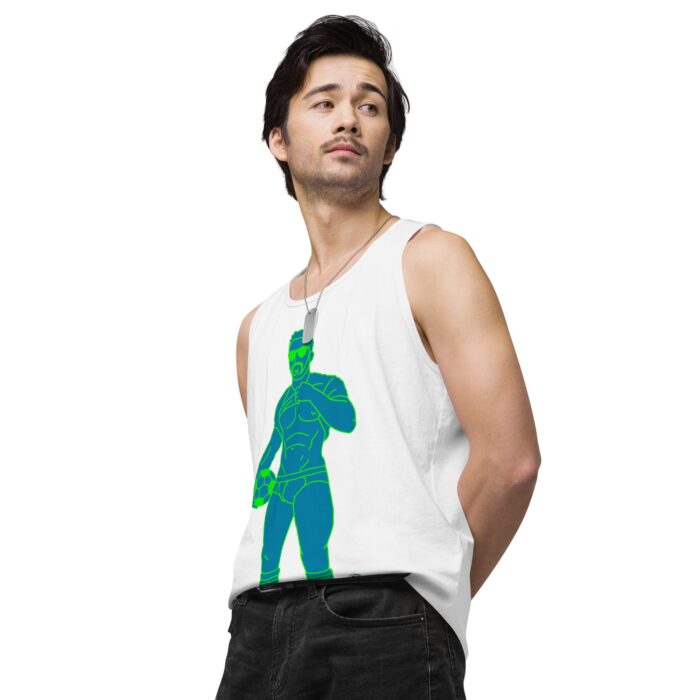 Men’s premium tank top - Pop Art Soccer Player - Image 64