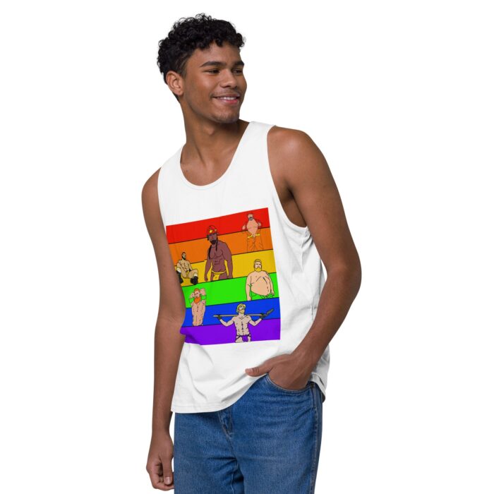 Men’s premium tank top - Pride Rows - Image 51