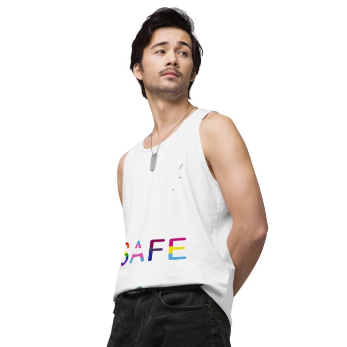 Men’s premium tank top - Safe with me - Image 64