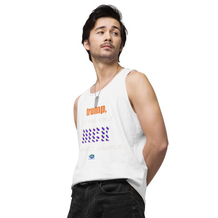 Men’s premium tank top - trump is a dick - Image 64