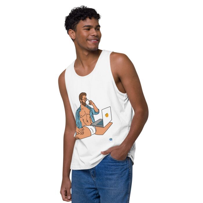 Men’s premium tank top - Work from Home - Image 51