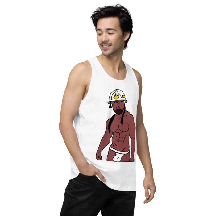 Men’s premium tank top - Fireman - Image 63