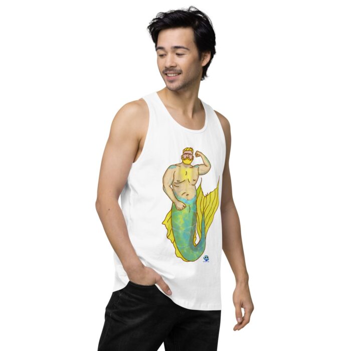 Men’s premium tank top - MerCub Yellow - Image 63