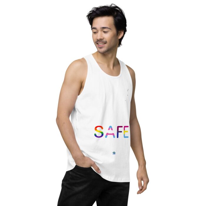 Men’s premium tank top - Safe with me - Image 63