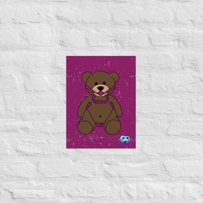 Photo paper poster - Gagged Teddy Bear with Butt Plug