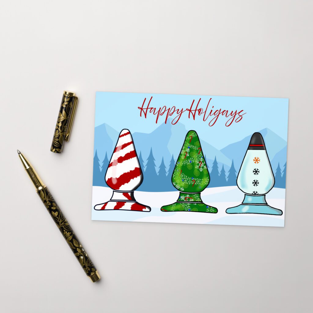 Fine Art Postcard - Holiday Butt Plugs
